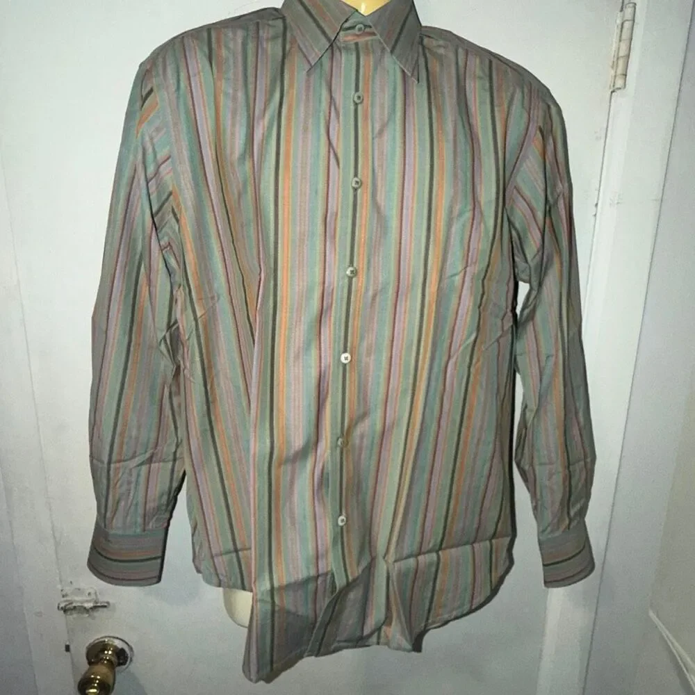 ROBERT GRAHAM Multicolor Striped Button Up Shirt-L